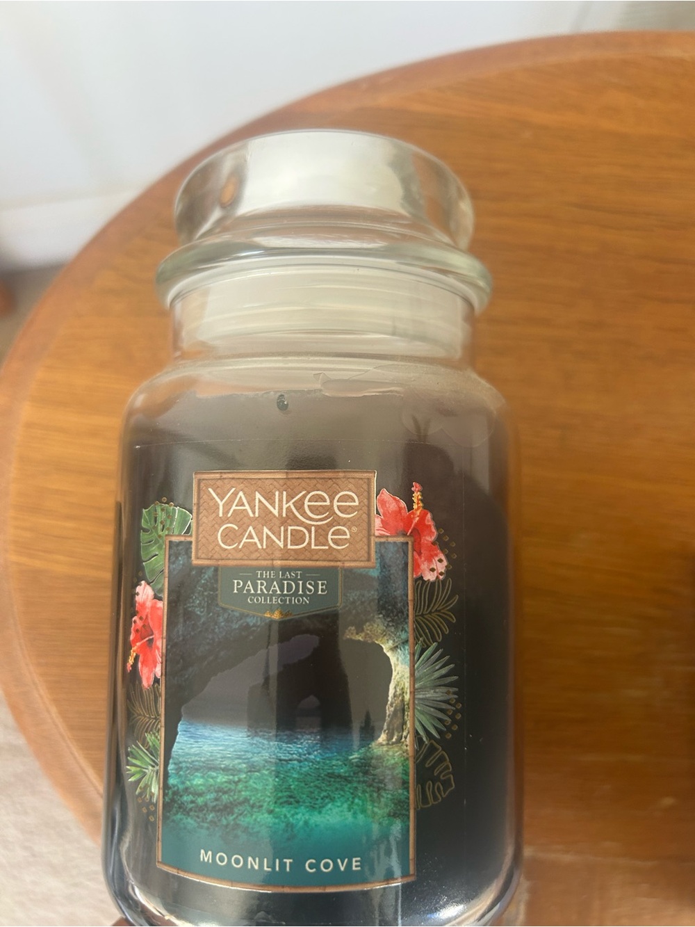 Yankee Candle Moonlit Cove Jar Candle - Black with Teal Label Accents